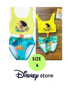 LITTLE GIRLS Disney Moana Mock Bikini Swimsuit | Size 4 - Picture 1 of 6