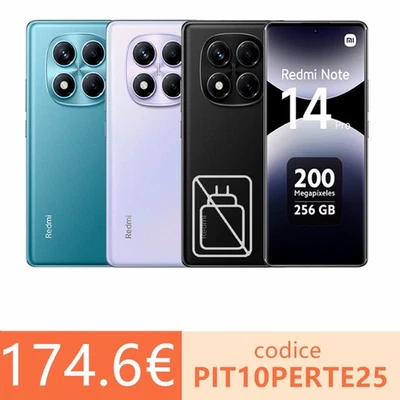 Xiaomi Redmi Note 14 Pro 4G Smartphone NFC 8+256GB 200MP Dual SIM 120Hz 5500mAh - Immagine 1 di 4