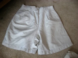 Pantaloncini donna Lt Tan LIZ CLAIBORNE misto lino 10 - Foto 1 di 2
