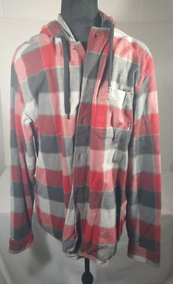 Eddie Bauer Hombre Franela Gruesa Sudadera con Capucha Chaqueta Talla Grande Rojo Gris Negro Foto 1 de 4