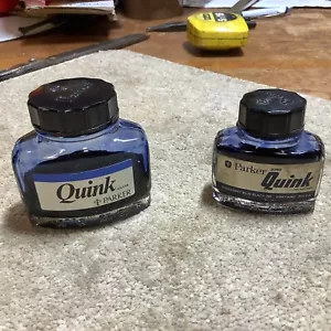 Vintage Parker Quink Flaschen mit etwas Tinte X 2 - Bild 1 von 6