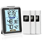 Indoor Outdoor Thermometer Wireless With 3 Remote Sensors, Digital Thermomete...