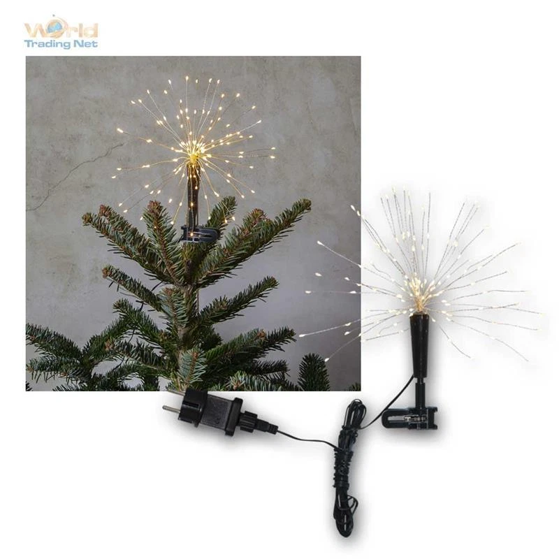 WORLD-TRADING-NET LED Árbol Punta Estrella 3D para Interior y Exterior, con Fuente de Alimentación IP44, Árbol de Navidad