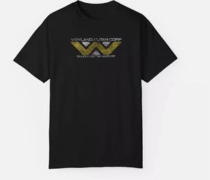 Alien Tshirt - Weyland-Yutani Corp Distressed Logo, Retro Sci-Fi Vintage Tee - Picture 1 of 8