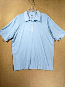 adidas Golf Herren Climalite Jacquard einfarbig Baby blau Polo Golf Shirt  - Bild 1 von 5