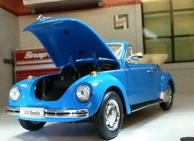 VW Beetle Convertible Cabriolet 1302 1:24 Scale Welly Diecast Detailed Model Car - Image 1 of 4