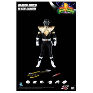 ThreeZero Mighty Morphin Power Rangers - FigZero 1/6 Dragon Shield Black Ranger - Imagen 1 de 15