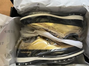 Donald Trump Presidential Gold Black Golf Shoes MAGA 653 /1000 Size 11 IN HAND - Picture 1 of 7