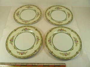 4 platos de ensalada Noritake Alicia 35762 7 5/8 pulgadas Japón oro verde años 20’s - Imagen 1 de 6