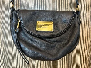 Marc Jacobs Mini Q Natasha Workwear Black Leather Bag Pebbled Crescent Y2K - Bild 1 von 19