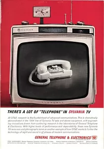 Print Ad General Telephone & Electronics GT&E Sylvania TV Vintage c1963 - Picture 1 of 1