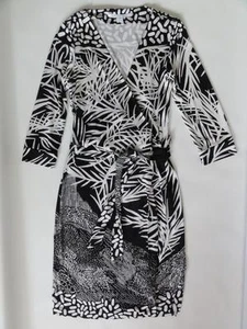 DIANE VON FURSTENBERG NEW JULIAN TWO SILK DRESS, Palm forest black, 6, MSRP$365 - Picture 1 of 8