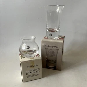 VINTAGE DARTINGTON BAMBINO & TRUMPET FRANK THROWER 24% LEAD CRYSTAL VASE - Picture 1 of 11
