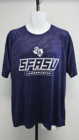 New Stephen F Austin Lumberjacks Mens Sizes L-2XL Purple Performance Shirt Cover