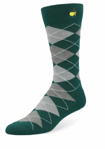 2021 Masters Tournament Men's FootJoy Augusta Green Pro Dry Crew Argyle Socks Cover