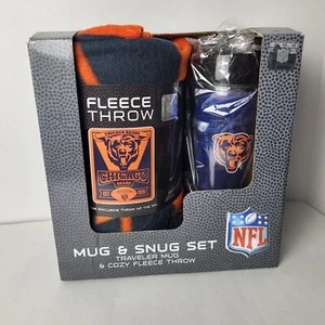 NEW!! NFL Chicago Bears Mug & Snug Set Fleece Throw Mug - Picture 1 of 8