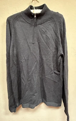 Horny Toad Mens Wool 1/4 Zip Mock Pullover Sweater Size Large Gray Lightweight - Image 1 of 4