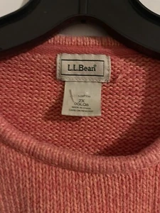 LL Bean Cotton Rage Plum Crewneck Chunky Cable Knit Sweater Women's 2xl - Picture 1 of 4