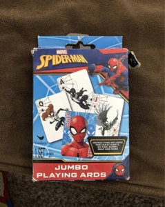 Marvel Spider-Man Jumbo 54 Playing Cards Go Fish, Crazy 8s, Rummy - Picture 1 of 6