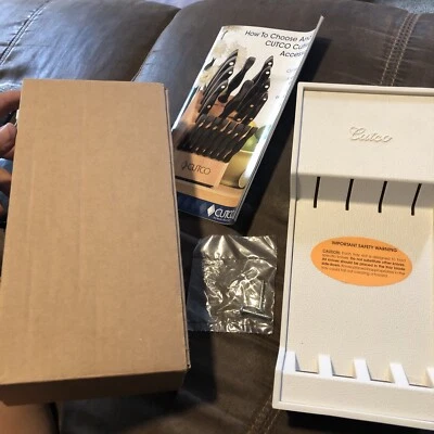 Cutco 4 Slot Steak Knife Wall Mount Holder Drawer Mount Plastic 1745 - Image 1 of 4