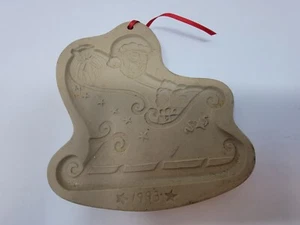 Vintage braune Tasche Cookie Art 1993 Weihnachtsmann Schlitten nicht mehr produziert Form - Bild 1 von 3