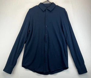 True Classic Button Down Shirt - Mens Medium - Blue - Stretch - STAINED (3993) - Picture 1 of 11