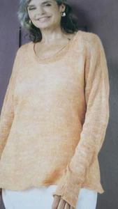 Pattern For Lady's Casual Floaty Jumper In Laceweight yarn.-Sizes 32-62ins - Picture 1 of 3