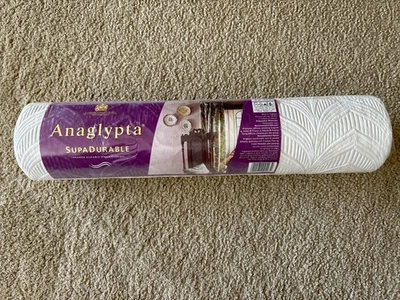 Papel tapiz pintable con textura en relieve Anaglypta 33' x 20,47" blanco Henry RD665 Foto 1 de 3