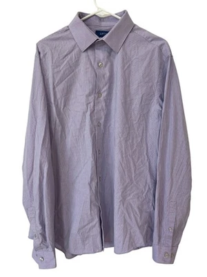 Apt 9 Dress Shirt Size Large Regular Fit Button Up Long Sleeve Light Purple Pink - Image 1 of 4