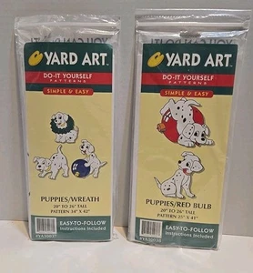 2 Yard Art Do It Yourself Wood Pattern. Puppies Christmas One Open One Sealed. - Picture 1 of 5