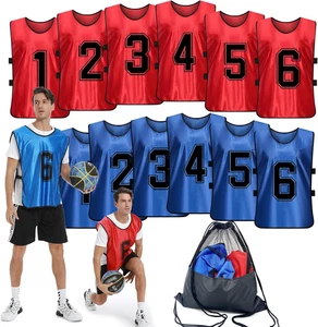 Sport Pinnies-nummerierte Trainingsweste Pennies für Fußball Basketball Trikot Latzhose  - Bild 1 von 11
