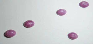 Opaque Star Ruby Oval 6x4 mm Cabochon 6 Rayed Lab-created Stone 10 piece Lot - Picture 1 of 12