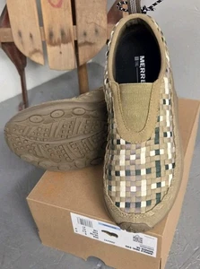 Merrell Jungle Moc EVO Woven SE Shoes Mens Kangaroo Suede Leather Slip-On - 8 - Picture 1 of 6