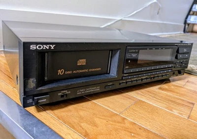 Sony CDP-C100 CD Player Ten (10) CD Changer for parts not working - Image 1 of 4