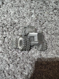 Vtg 1979 Indiana Metal Craft Cutout Silver Tone Tractor Belt Buckle Farming D93 - Picture 1 of 5
