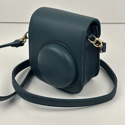 Funda de cámara para Fujifilm Instax Mini 11 cuero sintético bolsa de transporte cartera verde azulado Foto 1 de 4