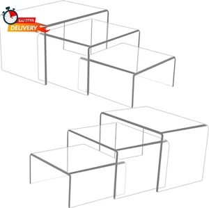 Ouskr 6 Stück Acryl Riser für Display, Acryl Display Riser, Clear Display Sta - Bild 1 von 7