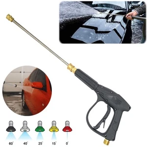 4000PSI High Pressure Car Power Washer Spray Gun Wand Lance Nozzle Tips Hose Kit - Picture 1 of 11