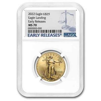 2022 1/2 oz American Gold Eagle MS-70 NGC (Early Releases) - Image 1 of 3
