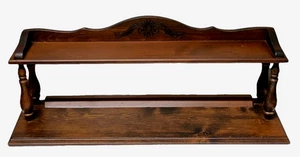 Antikes viktorianisches Holzregal Wandbehang Theke Tischplatte Ebene Ständer Regal Display - Bild 1 von 16