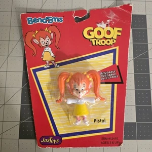 Disney's Goof Troop Pistol Vintage PVC Action Figure Bend-Ems JusToys Orig. Pack - Picture 1 of 2