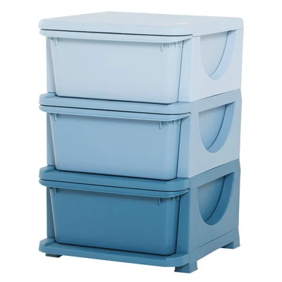 Kids Storage Units with Drawers 3 Tier Chest Vertical Dresser Tower - Image 1 of 4