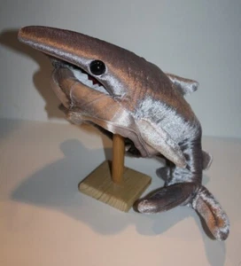 Elope Shark Hat Cap 20" Fish Gray Shiny Plush Kids Child Adjustable Inner Band - Picture 1 of 12