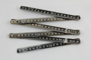Metre Joiner Jointed Folding Metal Plamat Masonry 1 Metre Vintage - Picture 1 of 4