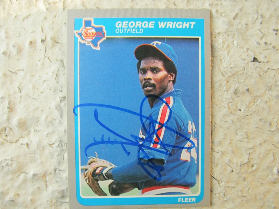 Rangers George Wright Signed Autographed 1985 Fleer Mint - Image 1 of 1