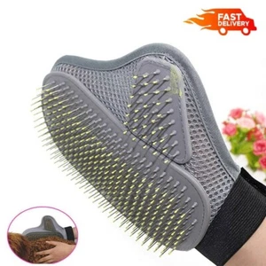 Breathable Heavy Duty Pet Grooming Glove Hair Removal Cat Dog Mitts Brush UK - Picture 1 of 10