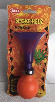 Honker vintage NOS BELL Spoke-Hedz, naranja y púrpura, 1997 Foto 1 de 4
