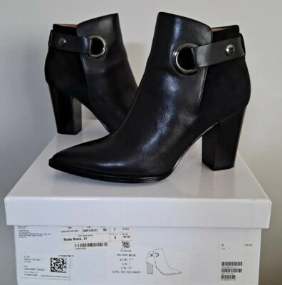 BOTAS STOCKHOLM ATELIER & OTHER STORIES MUJER CUERO NEGRO TACÓN CREMALLERA LATERAL TALLA 7 Foto 1 de 4