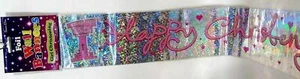 "Happy Christening" Girl Foil Party Banner Fun Sign Daughter 2.5m - Picture 1 of 3