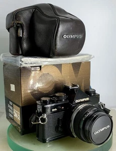 Olympus OM-2n Black - 35mm SLR Film Camera + 50mm f/1.8 Lens+BOX+CASE-Tested✅ 22 - Picture 1 of 10